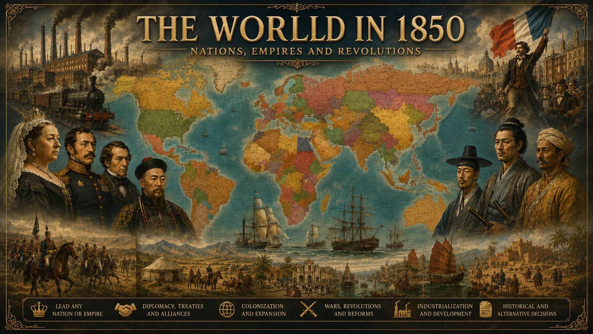 The World In 1850 game poster